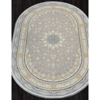 Иранский ковер Shahname 1200 121533 Серый овал